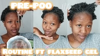 Hair Growth Journey Ep 3PrePoo Routine ft Flaxseed gelCurl defining gel4cnaturalhaircare [upl. by Eddie]