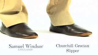 Churchill Grecian Wool Lined shoe in Brown from Samuel Windsor [upl. by Aipotu]