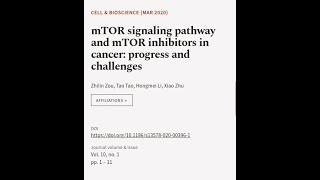 mTOR signaling pathway and mTOR inhibitors in cancer progress and challenges  RTCLTV [upl. by Faus777]