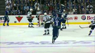 Kevin Bieksa 2OT gamewinner series clincher CBC 52411 [upl. by Reynold285]