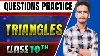 Triangles class 10th 🔥  Questions practice  All boards  Ncert Covered  exhub  pw [upl. by Painter]