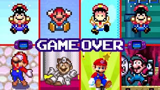 All Mario Game Boy Advance GAME OVER Screens [upl. by Vasilek]