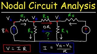 Node Voltage Method Circuit Analysis With Current Sources [upl. by Puklich]