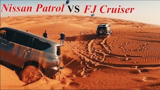 FJ Cruiser vs Nissan Patrol  Off road  Dunes in DUBAI [upl. by Arnst]