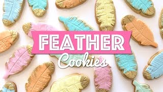 Feather Cookies Tutorial [upl. by Alwyn]