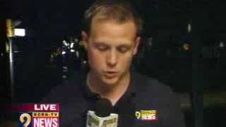 Justin Foss of KCRG TV9 gets on air to recruit sandbaggers [upl. by Aerda]