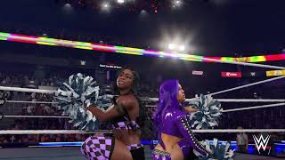 WWE 2k24 The Funkadactyls entrance Cameron amp Naomi [upl. by Hendrika264]