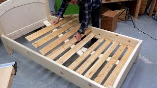 Single bed build from construction lumber [upl. by Nojed]