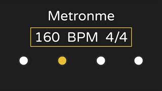 160 Bpm Metronome with Accent   44 Time [upl. by Zenda889]