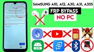 Samsung A30 A31 A30s Frp BypassGoogle Account Lock Remove 2023  Without Pc [upl. by Allimak]