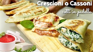 CRESCIONI o CASSONI cotti in Padella 🫓 Ricetta tipica Romagnola [upl. by Stutzman994]