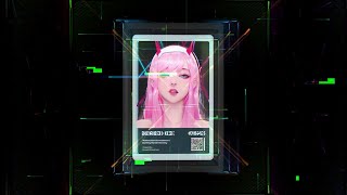 3D Holographic Cards NFT Display  After Effects Template [upl. by Eicnan831]