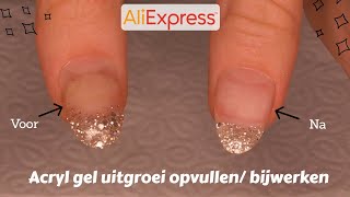 POLYGELACRYLGEL NAGELS UITGROEI OPVULLENBIJWERKEN 💅 AT HOME [upl. by Tubb]