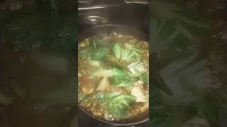 My delicious Bok Choy Pak choi garnished Stew Chicken Simmering Down Like share subscribe [upl. by Keverian]