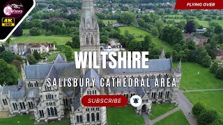 Salisbury Cathedral Drone Footage Aerial View for Relaxation and Meditation [upl. by Emlen]