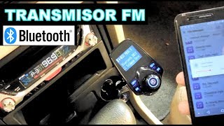 Bluetooth y Transmisor FM para Coche y Telefono prueba de funcionamiento [upl. by Manoop]