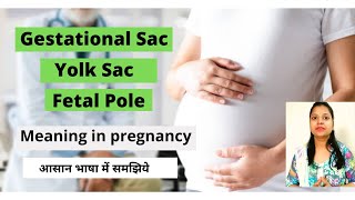 What Is Gestational Sac Yolk sac And Fetal pole In Pregnancy  First Pregnancy Ultrasound Knowledge [upl. by Kreitman476]