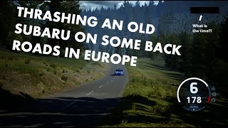 THRASHING an ex Colin McRae Subaru on a back road in Europe [upl. by Iphlgenia]