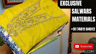 LATEST SALWAR MATERIALS  NEIDHALCOM  WhatsApp 917401184012 NOV 02 3175 🌺🌺🌺 [upl. by Harden]