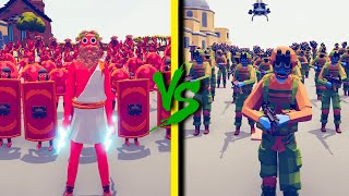 MODERN ARMY vs ANCIENT FACTION  Totally Accurate Battle Simulator TABS [upl. by Nryhtak164]