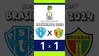 PAYSANDU X BRUSQUE 🔥 Qual vai ser o placar da rodada 36 Serie B ‐ shorts futebol brasileirão [upl. by Sandstrom]