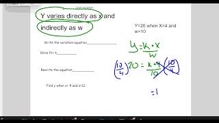 pre calc 1 6 variations part b [upl. by Enyalb]