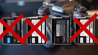 My old 3rd party batteries dont work in the Nikon D7500 and D500 [upl. by Norramic]