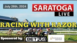 LIVE Horse Racing Handicapping  Saratoga  Colonial Downs  Gulfstream Del Mar  Fri July 26th [upl. by Anavlis]