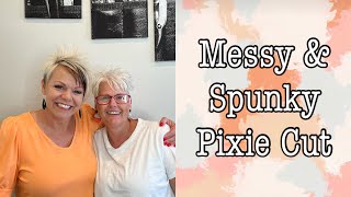 Messy and Spunky Pixie Cut  Hairstyles For Older Women With Glasses [upl. by My]