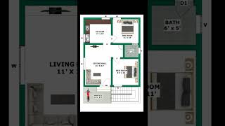 2 BHK home plan civilengineering [upl. by Eniala129]