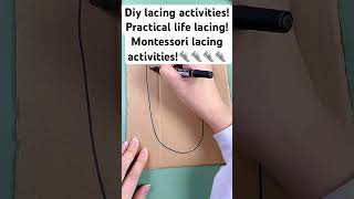 lacing diy practicallife montessori montessorilearning [upl. by Leay]