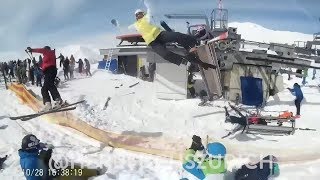 ski lift out of control  Gudauri Georgia 2018 [upl. by Laup]