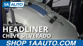 How to Remove Headliner 1419 Chevy Silverado [upl. by Eladroc]