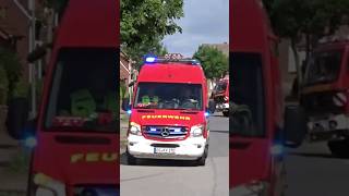 HornwechselBullhornAnhänger Feuerwehr Fürstenau im Einsatz feuerwehr alarmfahrt [upl. by Elrae823]