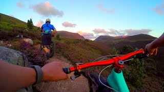 Sunset Ride  Lairig Ghru Descent  mtb  Scotland [upl. by Rodrigo]