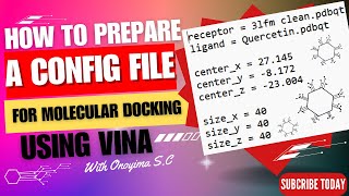 How to create a config file for Docking using AutoDock Vina [upl. by Runkel487]