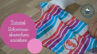 Seepferdchen Schwimmabzeichen anbringen  Seepferdchen Abzeichen annähen  Nähanleitung  mommymade [upl. by Uase]