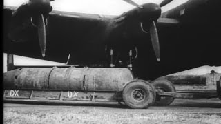 Historic Archival Stock Footage WWII  Super Blockbuster Bomb  The Grand Slam [upl. by Jeane]