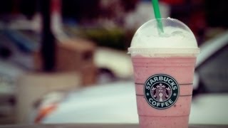 How to Make a Starbucks Strawberries amp Crème Frappuccino [upl. by Aikkan]