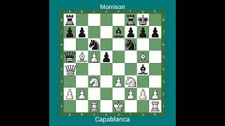 Capablanca vs Morrison Newyork 1918 [upl. by Emera]