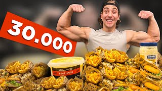 30000 CALORIE CHALLENGE AT 20 YEARS OLD [upl. by Aihsekyw]