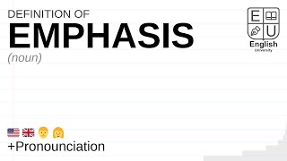 EMPHASIS meaning definition amp pronunciation  What is EMPHASIS  How to say EMPHASIS [upl. by Luar]