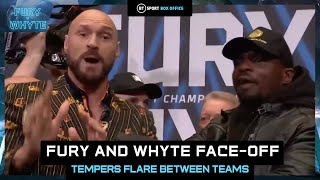 Fury and Whyte faceoff as tempers flare between teams  FuryWhyte Press Conference [upl. by Annelise]