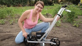 Earthway Seeder Review  unboxing assembly seeding and later germination shown [upl. by Aerdnael123]