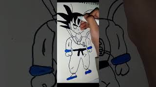 Drawing 😎GOKU dbz anime gokufanart goku ytshorts [upl. by Leiria]