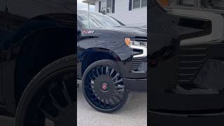 Black Chevy Silverado Z71 Truck on 30’s Forgiatos [upl. by Rockie]