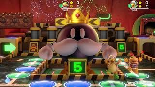 Super Mario Party 24 King Bob ombs Powderkeg Mine Mario vs Bowser Jr vs Dry Bones vs Hammer Bro [upl. by Lalaj]