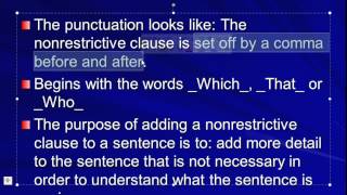 Nonrestrictive Clauses [upl. by Esinwahs]