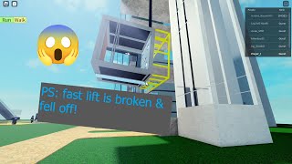 Roblox  My LiftsElevators  PS fast lift is broken amp fell off [upl. by Marlin706]