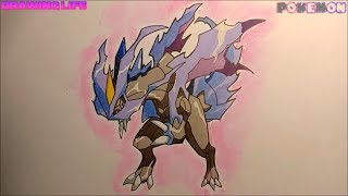 cách vẽ Mega Kyurem pokemon huyền thoại hệ rồng DRAWING POKÉMON [upl. by Smaj459]